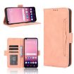 Orbic Magic 5G R678EL Leather Phone Case (Pink) - Card Slots, Calf Texture - 1