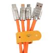 Mech Series 6A 120W 3 in 1 Fast Charging Data Cable - Orange - 4