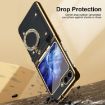 Samsung Galaxy Z Flip5 Colorful PU Phone Case with Ring Holder - Black - 7