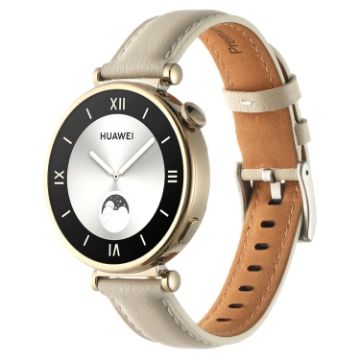 Huawei Watch GT4 41mm Leather Watch Band - Beige - 1