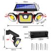 Waterproof Solar Wall Light for Outdoor Garden - Human Body Sensor (TY05103) - 2