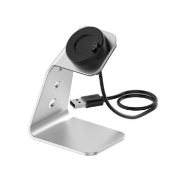 Portable Metal Charger Holder for Venu3/Venu3S/Vivoactive 5 - Silver - 1