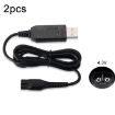 2pcs A00390 USB Charger Power Cord for PHILIPS Shaver RQ310 S510 YQ300 S100 - 1