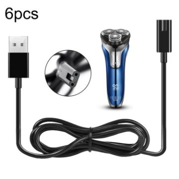 6pcs Electric Shaver USB Charging Cable for FLYCO Razor FS372 FS373 FS871 - 1
