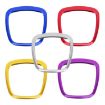 Red Audi Car Steering Wheel Decorative Ring Cover Trim Sticker - 4
