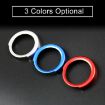 BMW Car Engine Start Key Push Button Ring Trim Aluminum Alloy Sticker (Red) - 5