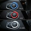 BMW Car Engine Start Key Push Button Ring Trim Aluminum Alloy Sticker (Silver) - 6