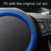 Jaguar Car Steering Wheel Aluminum Ring Cover - Silver - 6