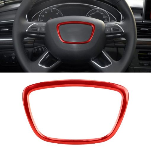 Red Audi Car Steering Wheel Ring Cover Trim Sticker - Decoration - 1