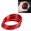 4 PCS Car Metal Air Outlet Rings for Audi A3/S3/Q2L - Red - 1