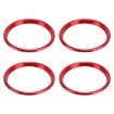 4 PCS Car Metal Air Outlet Rings for Audi A3/S3/Q2L - Red - 2
