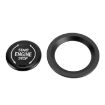 Car Engine Start Key Push Button Ring Trim Sticker for Cadillac/Chevrolet (Black) - 3