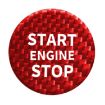 Red Carbon Fiber Engine Start Button Trim for Alfa Romeo Giulia - 1