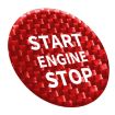 Red Carbon Fiber Engine Start Button Trim for Alfa Romeo Giulia - 2