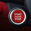 Red Carbon Fiber Engine Start Button Trim for Alfa Romeo Giulia - 5