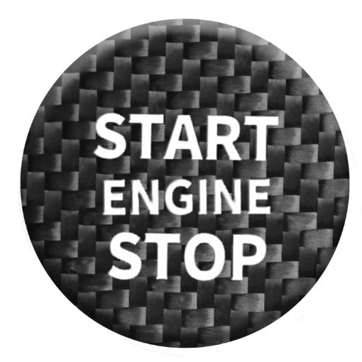Carbon Fiber Engine Start Button Trim for Alfa Romeo Giulia - Black - 1