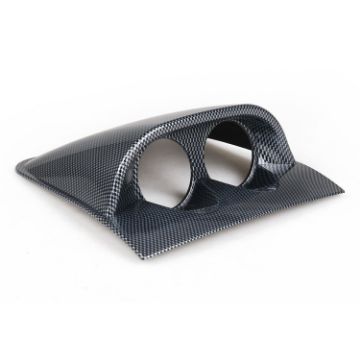 52mm 2 Holes Dash Gauge Meter Pod Mount Holder - Carbon Fiber - 1