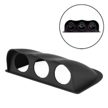 Car 52mm 3 Holes Dash Gauge Meter Pod Mount Holder, Black - 1