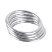 4 PCS Audi A1 Silver Vent Metal Decorative Ring Set - 2