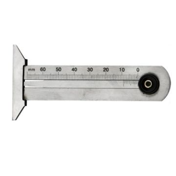 Stainless Steel Tire Tread Vernier Depth Gauge - 0-60mm - 1