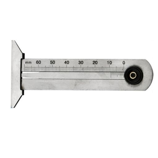 Stainless Steel Tire Tread Vernier Depth Gauge - 0-60mm - 1