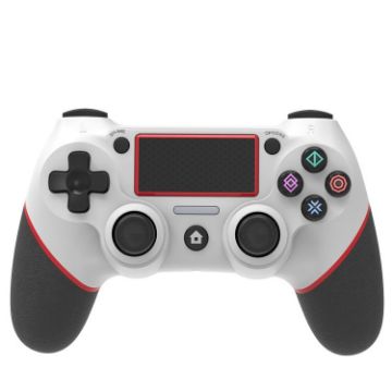 Wireless Bluetooth Gamepad for PS4 - White Red - 1