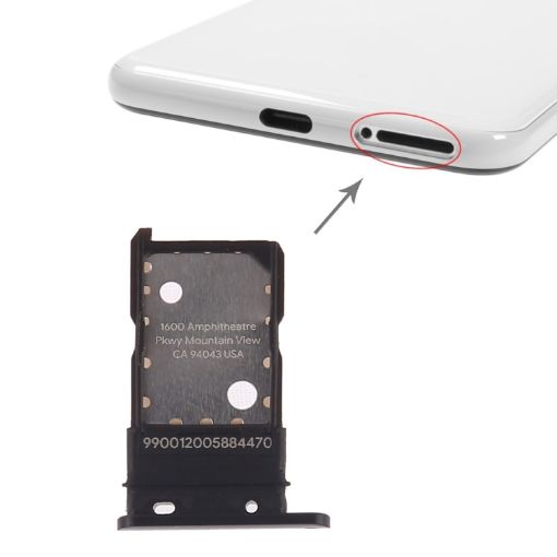 Google Pixel 3 SIM Card Tray - Black - 1