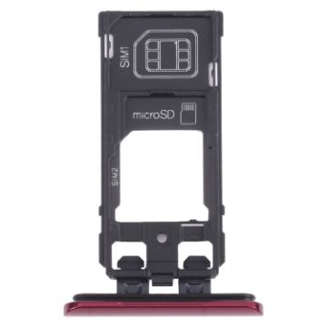Sony Xperia 5 Red SIM Card Tray + Micro SD Card Tray - 1