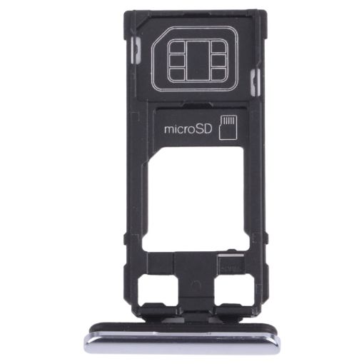 Sony Xperia 1/XZ4 SIM Card Tray + Micro SD Tray - Grey - 1