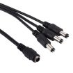 5.5 x 2.1mm DC Power Female Barrel to 3 Male Barrel Connector Cable - 3