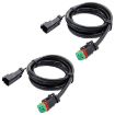 2pcs IP67 Waterproof DT Female Connector Socket Adapter, Style:1 in 1 Extended - 1
