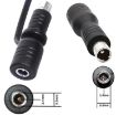 DC 5.5mm x 2.1mm Female to DC 8.0mm x 2.0mm Male Adapter - Black - 3