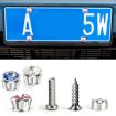 Blue Diamond Rhinestone Licence Plate Frame Anti-theft Fixing Nut Cover - 6