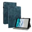 Nokia T10 Tablet Case - Dark Blue Tiger Pattern PU - 1