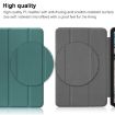 Nokia T20 Three-folding Holder Leather Tablet Case - Dark Green - 6