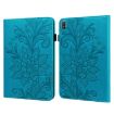 Blue Lace Flower Embossing Leather Tablet Case for Nokia T20 10.4 2021 - 1