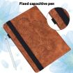 Nokia T10 Peacock Embossed Leather Tablet Case - Brown - 4