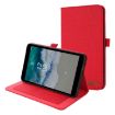 Nokia T10 Red Tablet Leather Case - Fabric PU + TPU Flip - 1