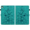 Nokia T10 Lily Embossed Leather Tablet Case - Green - 3