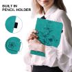 Nokia T10 Lily Embossed Leather Tablet Case - Green - 7
