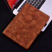 Nokia T10 Lily Embossed Leather Tablet Case - Brown - 2