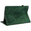 Nokia T20 Butterfly Flower Leather Tablet Case - Green - 5
