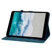 Nokia T21 Lily Embossed Leather Tablet Case - Dark Blue - 5