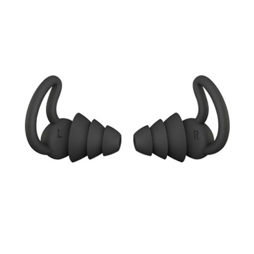 iMeBoBo A1 Shark Fin Nano Silicone Earplugs, Three Layer Black - 1