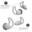 iMeBoBo A1 Shark Fin Nano Silicone Earplugs - Two Layer Black - 3