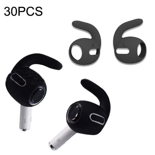 30PCS Black Ultra-thin Ear Caps for Apple Airpods Pro - 1