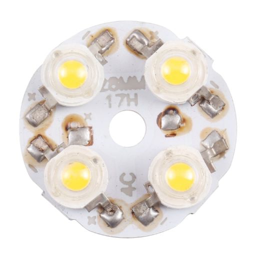4W 4 LEDs Module Lamp Ceiling Lighting Source 28mm, DC12V (Warm White) - 1