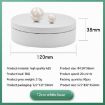 12cm 360 Degree Rotating Turntable Matte Electric Display Stand White - 3