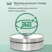 12cm 360 Degree Rotating Turntable Mirror Electric Display Stand - Black - 6