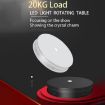 20cm Electric Rotating Turntable Display Stand LED Light - White - 6